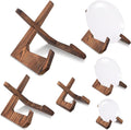 Honeydak 3 Pack 3 Size Bowl Stands for Display - 3.5, 4.5, 6.5 Inch Wooden Plate Holders Easel Frame Holder Display Stand for Large Deep Platters Dishes, Mini Easel, Frame, Card, Plaque, Book