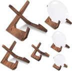 Honeydak 3 Pack 3 Size Bowl Stands for Display - 3.5, 4.5, 6.5 Inch Wooden Plate Holders Easel Frame Holder Display Stand for Large Deep Platters Dishes, Mini Easel, Frame, Card, Plaque, Book