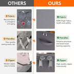 Lifewit Shoe Storage Organizer for Closet, Fabric Large Shoe Box Storage Containers with Clear Cover, Foldable Bins for Boots Heels Sneakers Fits 48-64 Pairs (Each 12-16 Pairs) 4 Pack Gray