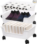 3 Pack Under Bed Storage, Underbed Toys Storage Containers with Wheels, Plastic Bedroom Storage Organization, Under Bed Storage Bins Drawer For Clothes Blankets Shoes Books, White