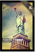100% Solid Wood 10x15 Picture Frame, Black Frame for 10 x 15 Inch Picture Poster Photo, Light Weight 10 by 15 HQ Matte Black Frame for Wall - 1 Pack/Black/10 x15