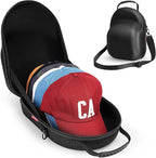 Livelab Hat Case, Hard Hat Case for Baseball Caps, Hat Storage with Carrying Handle & Shoulder Strap, Hat Organizer Protects Up to 6 Hats, Perfect for Travel & Home Storage - Black