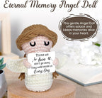 Sympathy Gifts for Loss of Loved One - Crochet Angel Sympathy Gift - Grief Gifts for Women Men Kids, Bereavement Condolences Remembrance Memorial Gift for Loss of Mom Dad Husband Brother