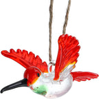 Handmade Hummingbird Ornament Hanging Glass Humming Bird Ornaments for Home Party Christmas Tree Decorations