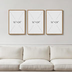 Framed Neutral Abstract Wall Art for Bedroom, 3 Piece Modern Canvas Prints Paintings Artwork for Walls, Minimalist Beige White Taupe Pictures for Living Room Dining Hallway Office Wall Decor 16x24 In