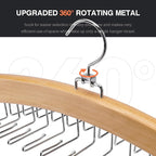 Tie Hanger 2 PCS 24 Hooks Tie Racks for Men Closet, Tie Rack with Upgraded 360°Rotating,Tie Hangers for Men,Tank Top Hanger,Neck Tie Organizer,Belts Scarves Accessories for Bras,Tank Tops