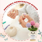 Gifts for Grandma from Grandkids - Mothers Day Birthday Grandma Gifts - Grandmother Gift from Grandson, Granddaughter - 5.51'' x 4.13'' Mimi Gigi Nana Emotional Positive Support Crochet