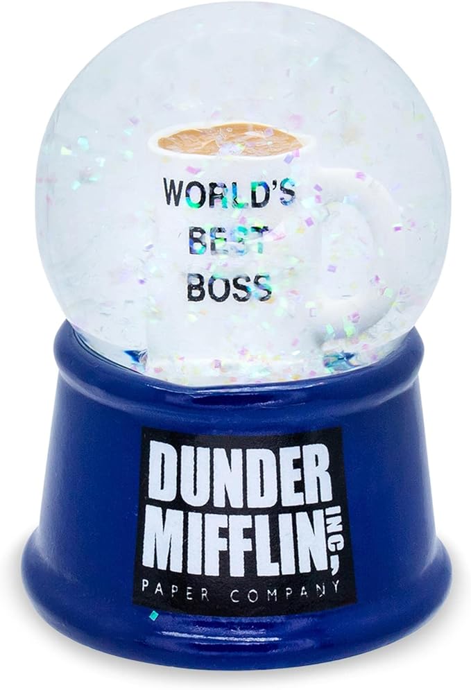Silver Buffalo The Office World's Best Boss Light Up Snow Globe, 55 mm