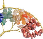 rockcloud Hanging Tree of Life Crystal Point Prism Glass Holiday Decorations Wall Decor Christmas Tree Ornaments Suncatcher Wedding Souvenir Home Decor 4 inches, Colorful Stones