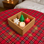 Bamboo Drawer Organizer 4"*4"*2", Bamboo Storage Box for Clothes, Dresser Makeup, Kitchen Utensil, Office Supplies