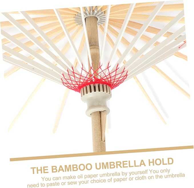 Classical Oil Paper Umbrellas Racks 2pcs Bamboo Stands for Wedding Dance