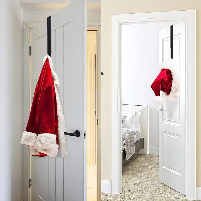 HEYHOUSE Wreath Hanger,Easter Decorations Adjustable Wreath Hanger for Front Door Decor from 14.9-25",Over The Door Hooks Organizer 20 lbs Larger Wreaths Hangers Christmas Wreaths Decorations Hook