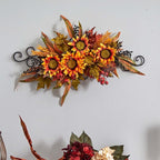 Nearly Natural 4932 Sunflower Swag with Metal Frame, Yellow 28.25" x 10" x 4.75"