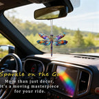 for Dragonfly Suncatcher Hanging Decor: Dragonfly Gifts for Women, Acrylic Stained Glass Effect Ornament, Unique Lucky Birthday Graduation, Perfect for Home Office Door