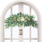 CDQL Artificial Succulents Swag Decorative Swag,Green Leaves Wedding Arch,Greenery Swag,Farmhouse Wedding Arch Flower,Table Centerpieces Wall Decor (1)