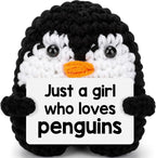 Belatelove Penguin Gifts for Penguin Lovers Friendship Birthday Gifts for Women Girl Gift, Funny Handmade Crochet for Daughter Granddaughter, I Love You Present for Girl Small Easter Decor