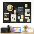 Aothia Felt Bulletin Board Tiles for Wall, 12 Pack Large 48" x 36", Felt Wall Tiles Cork Board Alternative, Adhesive Bulletin Board Tiles for Office, Classroom & Home, Black