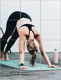 Ruomeng Home Gym Mirror Tiles - 10" x 10" x 12Pcs Full Length Mirror Tiles Glass Frameless Wall Mirror for Home Gym, Bedroom, Door & Bathroom