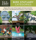 Regal Art & Gift Flying Bird Hanging Metal Mobile - Decorative Outdoor Wind Motion Sculpture for Patio, Porch & Garden Décor - Blue Bird
