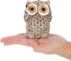 Set of 3 Owl Statues Home Décor, Cute Owl Figurines for Shelf, Living Room Bedroom Office Desktop, Bookshelf, Animal Sculptures Gifts,Small Decor Accents Items for Birds Lovers