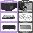 Babenest 2-Pack Under Bed Storage Organizer with Clear Zippered Lid, Foldable Rolling Underbed Drawers on 6 Wheels, Space Saving Clothes, Shoes, Toy Storage for Bedroom, Dorm, Closet