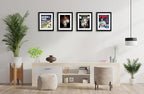 Goldfinch 4 Packs Sports Magazine Frames Displays Magazines Measuring 8 x 10.5 inches with White Core Matting,Suitable for 1994-Current Collector's Edition Sports Magazines with Installed Hangers