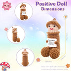 Positive Crochet Animals Gag Doll Emotional Support Plushies Weird Stuffed Funny Things Gag Gifts for Men Women Friends Birthday Weird Things Stuff Office Decor