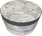 Sarah's Hat Boxes Classic Travel Hat Box – 8.75" x 4.5" (Dia. x Ht.) Handmade in USA – Odorless Non-Toxic Adhesive, Cording Handle – Premium Storage for Hats & Accessories