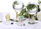 Hipiwe Gold Metal Arm Display Stand Easel with Acrylic Base Decorative Display Easel Holder for Sphere Crystal Ball Eggs Mineral Geodes Rock Seashell, X- Large