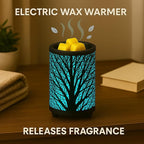 Leyoue Electric Wax Melt Warmer with Timer - PTC Heating Plate & 7 Colors LED Changing Light, Fragrance Warmer for Home, Office, Gifts & Decor (Black Forest)