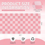 Hahafelt 16 in x 40 Ft Fabric Bulletin Board Roll Pink Plaid Bulletin Board Classroom Non Woven Background Decorations Waterproof Wrinkle Resistant Fabric Roll for Back to School Wall Decor
