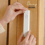 SURI Mezuzah for Door – 7 Inch White Concrete Mezuzah Case with Printed Scroll, Self-Stick Jewish Entry Design, Fits a 6 Inch Scroll, Gift Box Included
