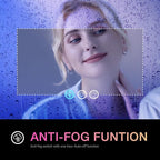 LOAAO 40”X38“ RGB LED Bathroom Mirror with Lights, Large, Anti-Fog, Dimmable Smart Lighted Bathroom Vanity Mirror, Multiple Light Modes, RGB Backlit + Front Light, Memory Function, Tempered Glass