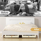 Yecaye Under Bed Storage with Wheels, 2 Pack Under the Bed Storage Containers with Lids & Label, XXL 60L Rolling Underbed Storage Drawers for Clothes, Blankets, Shoes, Beige