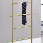 Kings Brand Furniture - Menros Metal Suit Valet Stand, Clothes Rack (Gold)