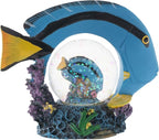 Elanze Designs Royal Blue Tang Fish Ocean Magical Whimsical Tabletop Dresser Nightstand Figurine Miniature 45MM Sturdy Polyresin Glitter Water Snow Globe Decoration