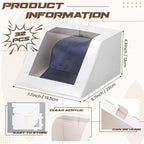 32 Pcs Hat Gift Boxes with Clear Window 8.7 x 7.7 x 4.8 Bulk Foldable Hat Shipping Box for Packing Paper PVC Baseball Cap Display Boxes, Reliable Construction, White Stackable Storage Container