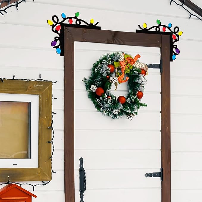 Pigort Christmas Door Toppers Christmas Door/Window Coner Decorations Christma Light Windows Walls DIY Craft for Party Ornament