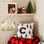 Hatzelou 1PCS Classic Winnie Baby Shower Centerpiece, Winnie Quotes Wall Hanging Sign, the Pooh Wall Sign Gifts, Adorable Winnie Sign for Home Bedroom Nursery, Perfect for Baby Shower Party Decor