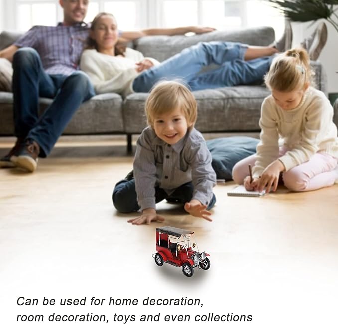 TOPINCN Antique Car Model Decoration Crafts Accessories Ornaments Toys Classic Car Retro Vintage Vehicles