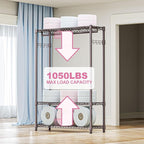 Heavy Duty Rolling Garment Rack 3 Tiers Adjustable Wire Shelving Clothes Rack with 1 Rods and Side Hooks,Storage Closet Clothing Rack Grey 15.7" D x 45.3" W x 72.4" H