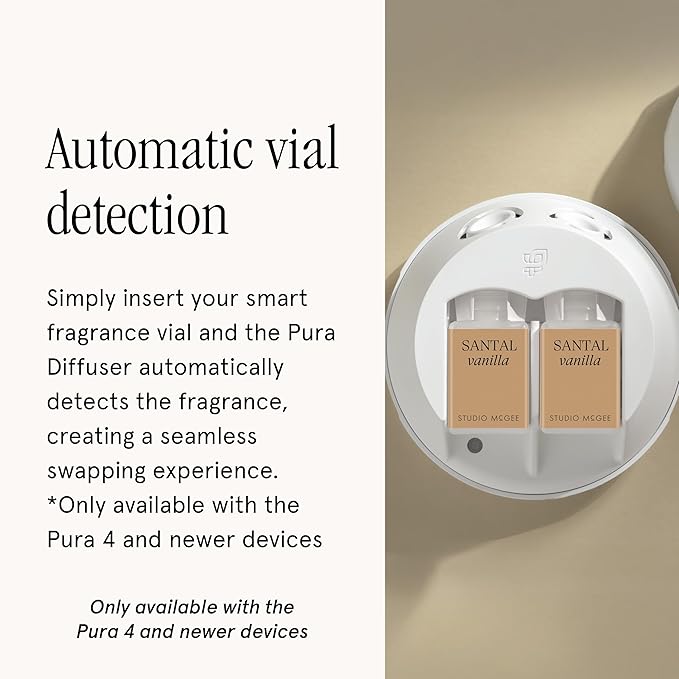 Pura x Studio McGee Home Scent Refill - Smart Air Diffuser - Long-Lasting Luxury Fragrance per Refill - Home Essential - Clean & Safe Diffuser Fragrance - 2 Pack, Santal Vanilla