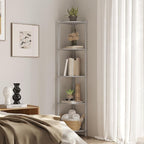SUNMORY 5 Tier Corner Shelf Stand,Industrial 65" Corner Shelves Display Shelf for Living Room Decor,Wall Corner Bookshelf Multi Unit Organizer,Tall Shelf Plant Stand for Bedroom,Bathroom,Small Space