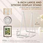 Plate Holder Easel Display Stand - 8 inch Metal Plate Stands for Display - Tabletop Picture Stand - Silver Iron Easels for Display Pictures | Photo Frames | Book | Decorative Plates | Plaque -2 Pack
