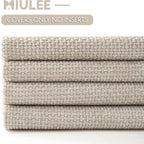 MIULEE Pack of 4 Couch Throw Pillow Covers 24x24 Inch Cream Soft Decorative Chenille Pillow Covers Farmhouse Accent Cushion Covers for Boho Spring Home Decor Sofa Bedroom Living Room