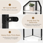 5 Tier Corner Wall Shelf Stand, 70" Metal Corner Shelves Bookshelf Display Shelf for Living Room Decor, Tall Plant Stand Multi Unit Organizer, Standing Shelf for Bedroom,Bathroom,Small Space (White)