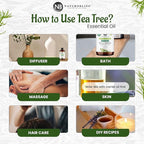 NaturoBliss Organic Tea Tree Essential Oil, 100% Pure Therapeutic Grade, Premium Quality Tea Tree Oil, 1 fl. Oz / 30 ml - Perfect for Aromatherapy and Relaxation (Tea Tree, 30ml)
