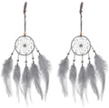 uxcell 2pcs Dream Catchers, Small Handmade Feather Dreamcatcher Supplies Car Charm with Crystal Beads Wall Hanging Decor for Home Car Decoration Ornament Women Friend Gift, Purple Grey
