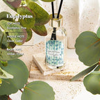 Reed Diffuser of 3 Pack, Linen Eucalyptus Jasmine Oil Diffuser Set with 15 Sticks, Bathroom Air Freshener, Aromatherapy Reed Diffusers for Home, Office, 1.7 Fl. Oz Each, Total 5.1 Fl. Oz