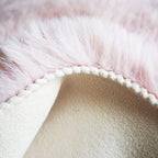 Ghouse Pink 8x10 Area Rugs Fluffy Faux Rabbit Fur Pink Fuzzy Rug Plush Shag Rugs for Living Room Bedroom, Playing Room, Nursery Room